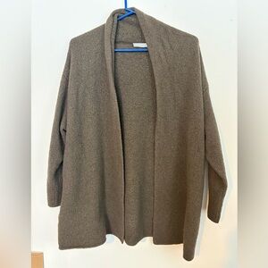 Vince Grey Wool Blend Open Front Cardigan Size S Quiet Luxury